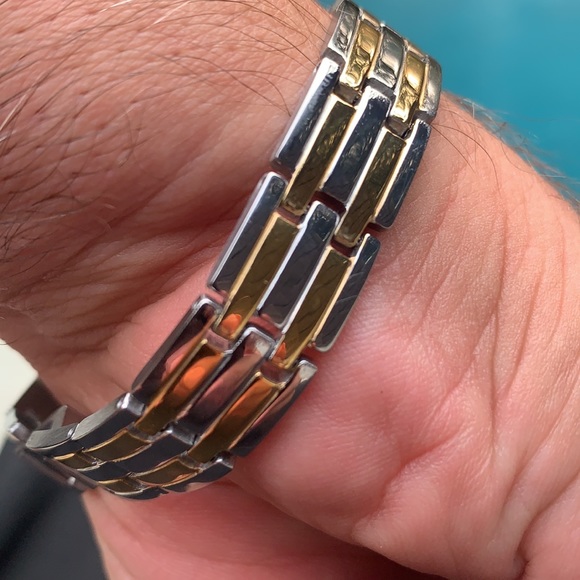 New two tone gold & Silver Stainless Bracelet - Picture 2 of 7